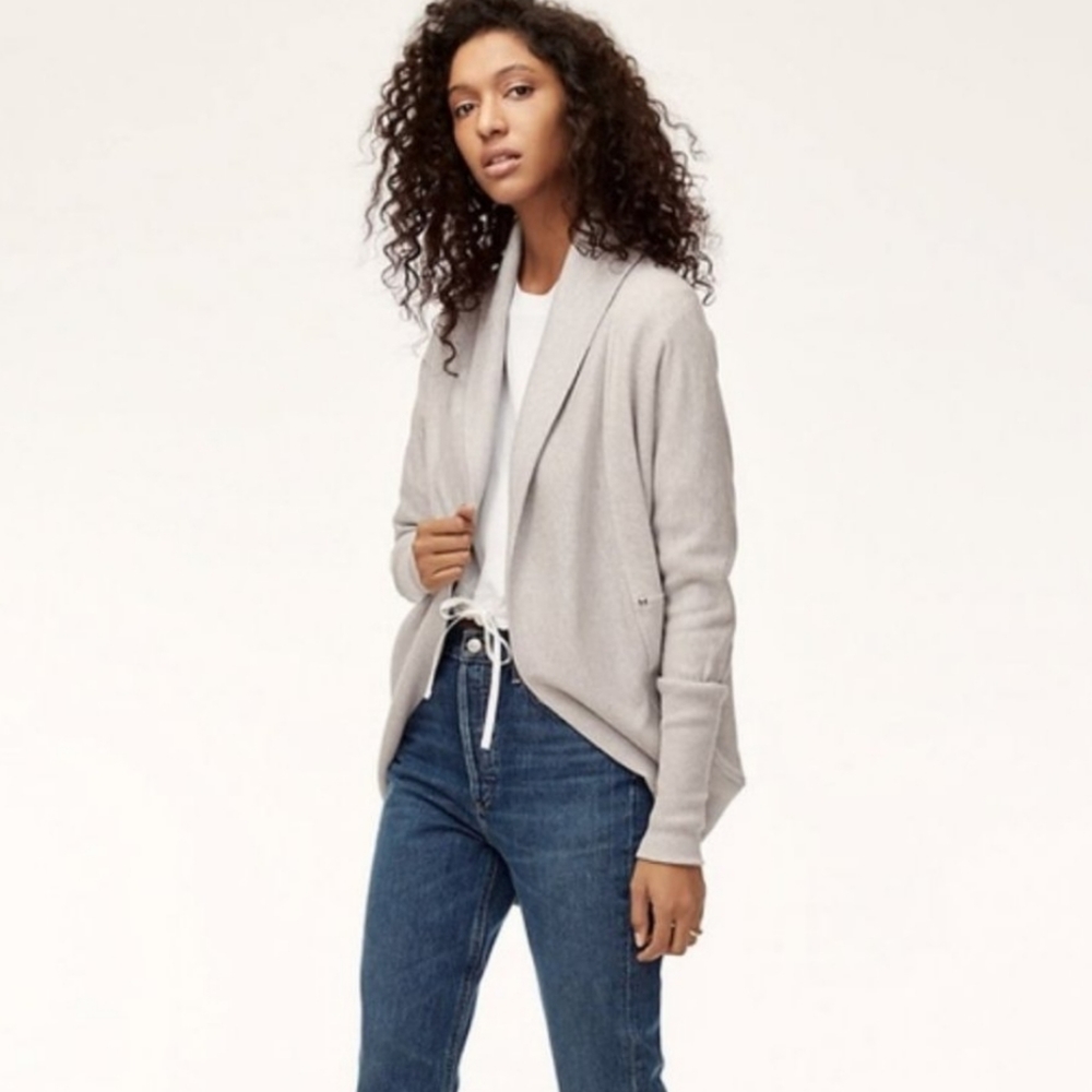 Iconic Wilfred Cardigan Heather Gray colour dolman sleeve XXS